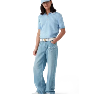 Jeans in denim effetto graffito