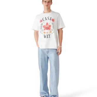 Maglietta a maniche corte con logo Casa Way Orchid in pantaloncini