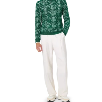 Maglione con monogramma a cuori