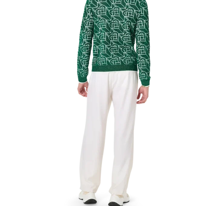 Maglione con monogramma a cuori