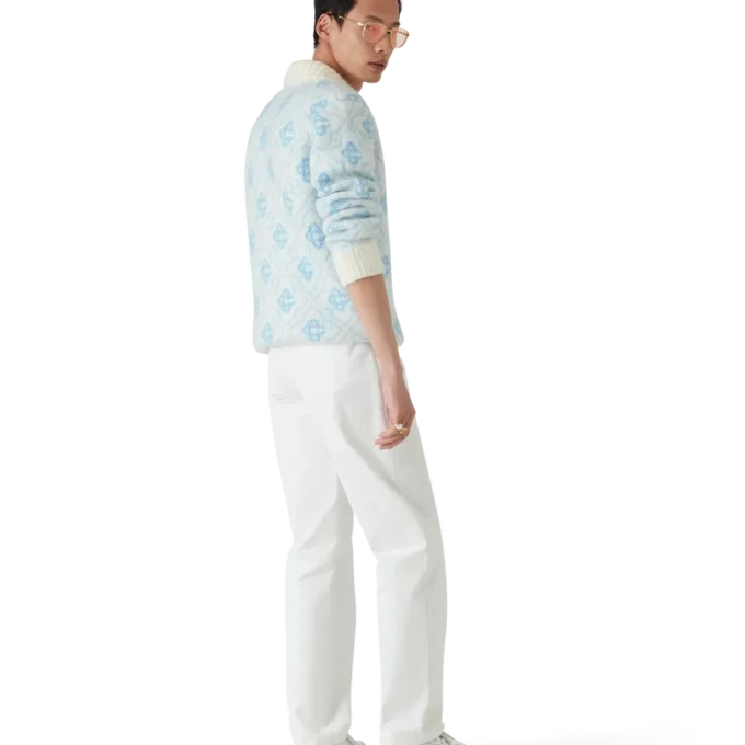 Maglione con zip in mohair Monogram Maglione con zip in mohair Monogram