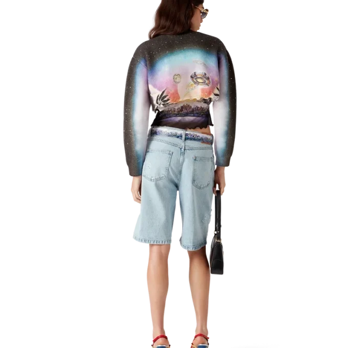 Maglione corto in misto cashmere La Pramonition