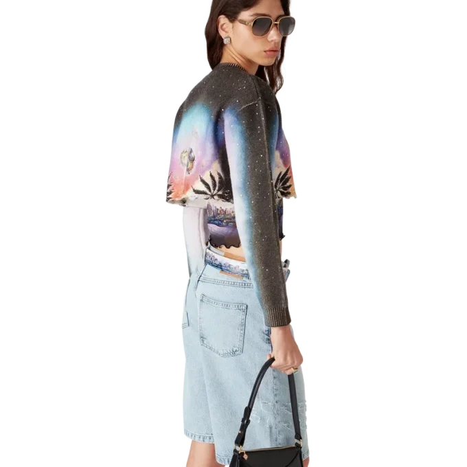 Maglione corto in misto cashmere La Pramonition