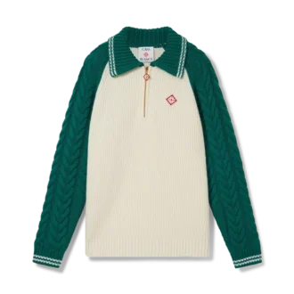 Maglione in cashmere a trecce