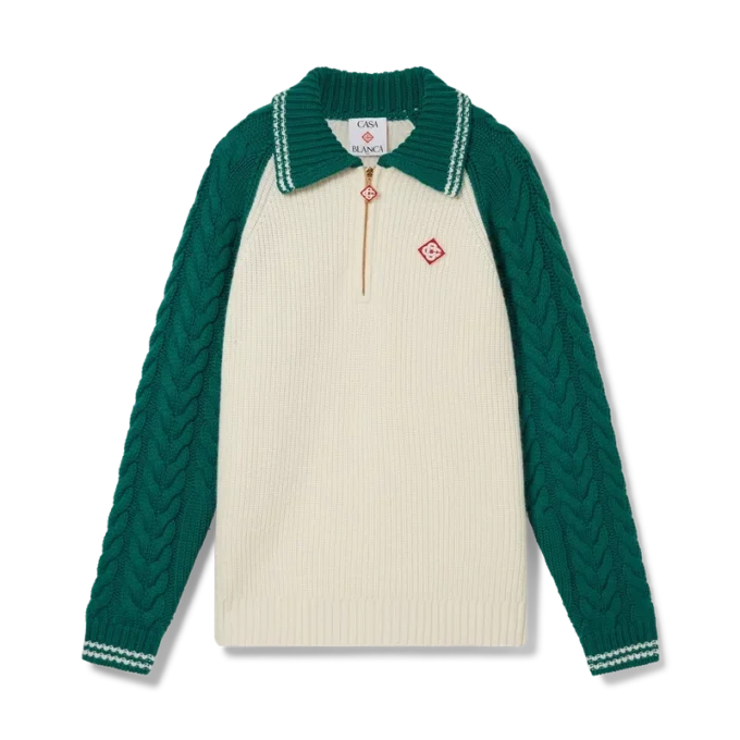 Maglione in cashmere a trecce