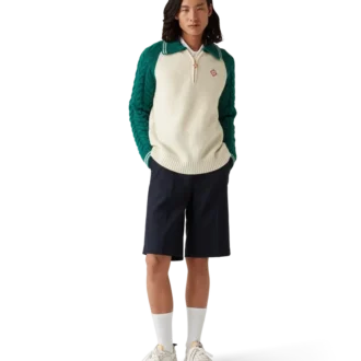 Maglione in cashmere a trecce