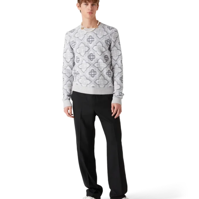 Maglione in maglia con monogramma