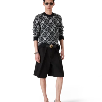 Maglione in mohair con monogramma