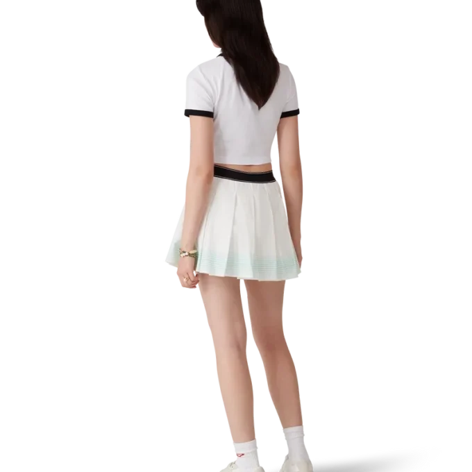 Mini gonna a pieghe a righe