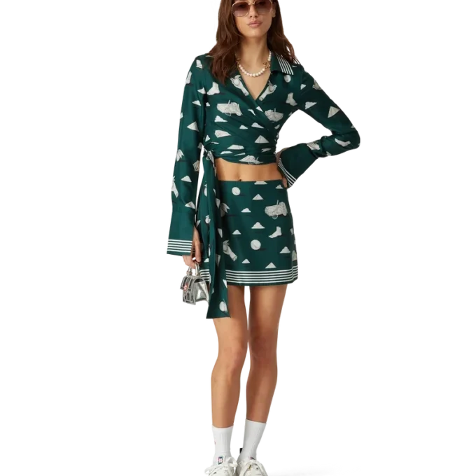 Camicia avvolgente in seta Metaphysical Camicia avvolgente in seta Metaphysical