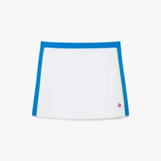 Minigonna in piqué bianco e blu