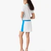 Minigonna in piqué bianco e blu