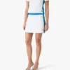 Minigonna in piqué bianco e blu