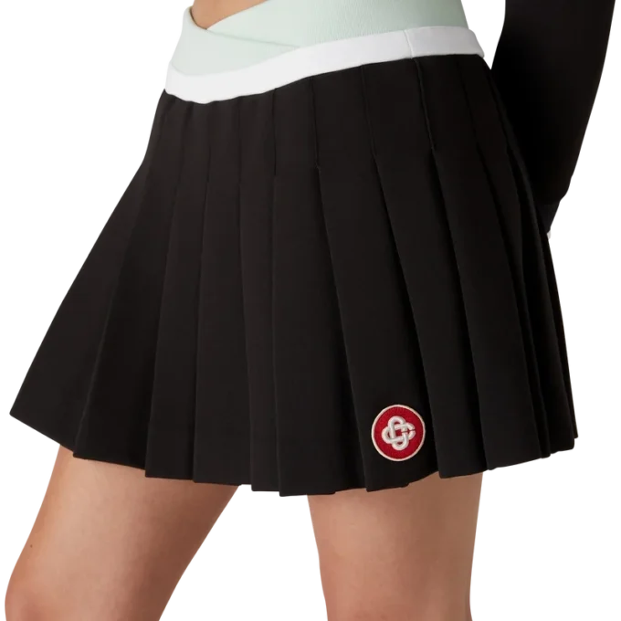 Minigonna plissettata in scuba