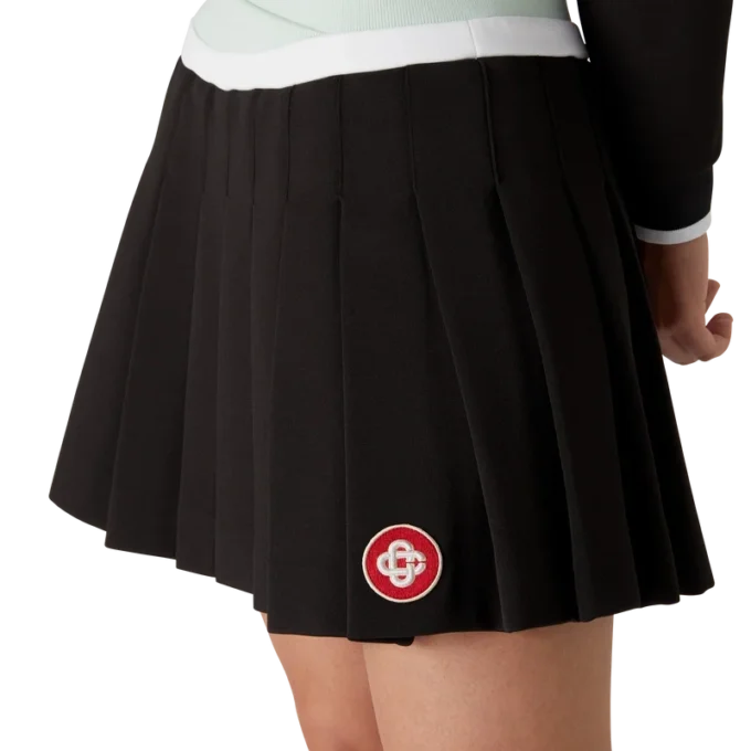 Minigonna plissettata in scuba