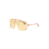 Occhiali da sole Pilot in oro e rosso