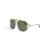 Occhiali da sole Pilot in oro e verde