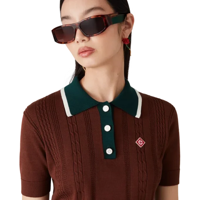 Occhiali da sole rettangolari tartarugati