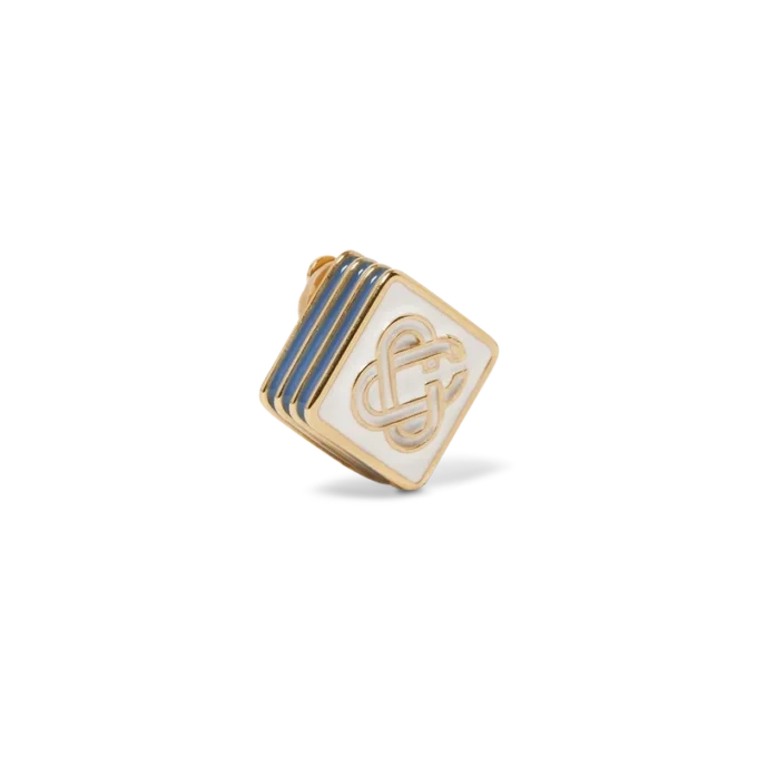 Orecchini a bottone con logo Monogram