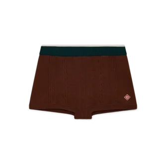 Pantaloncini a maglia intrecciata