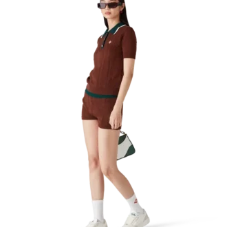 Pantaloncini a maglia intrecciata