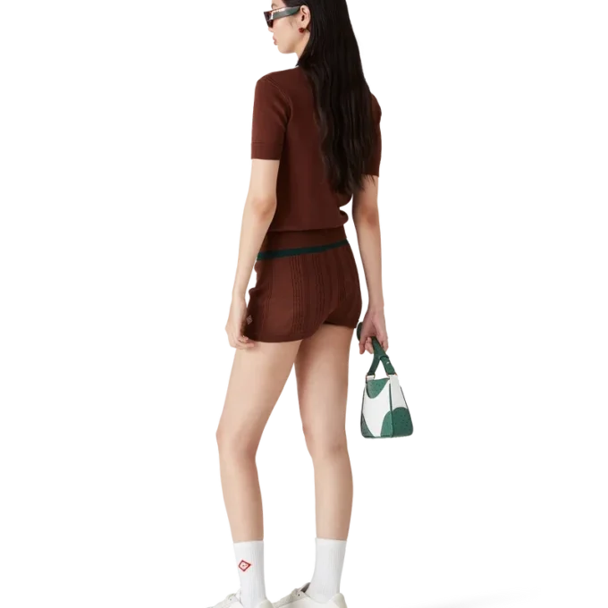 Pantaloncini a maglia intrecciata