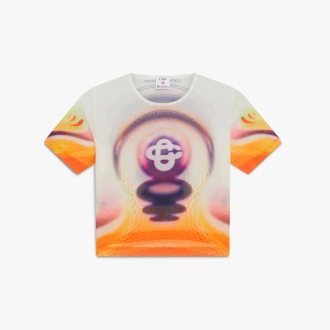 Pantaloncini a maniche corte in rete con stampa Sporchid