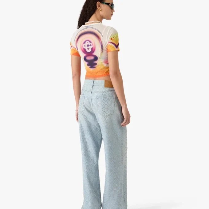 Pantaloncini a maniche corte in rete con stampa Sporchid