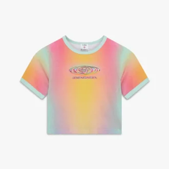 Pantaloncini a maniche corte per neonati con stampa sfumato vetro