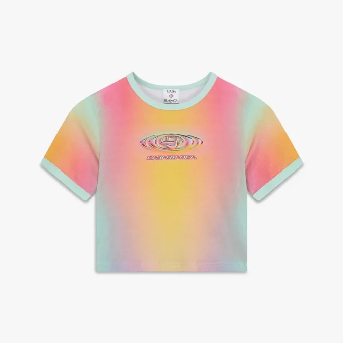 Pantaloncini a maniche corte per neonati con stampa sfumato vetro