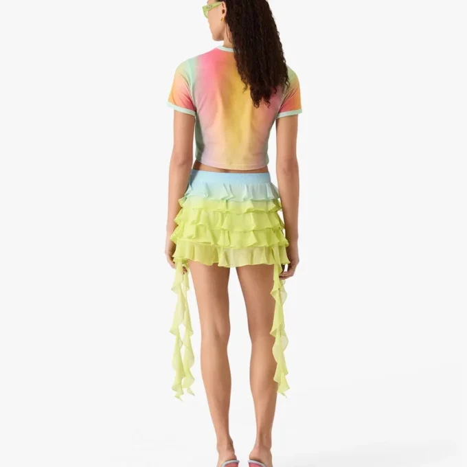 Pantaloncini a maniche corte per neonati con stampa sfumato vetro