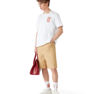 Pantaloncini a pieghe in cotone