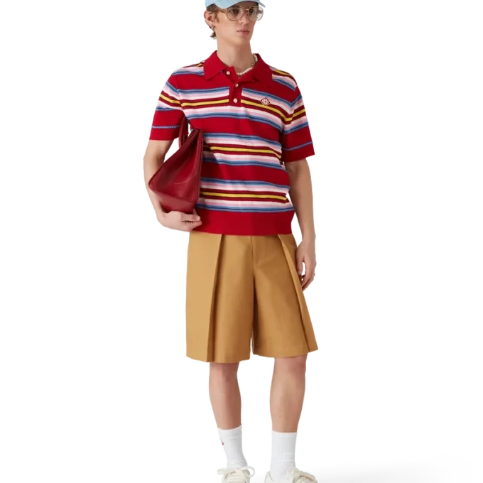 Pantaloncini a pieghe in lana