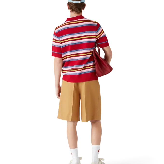 Pantaloncini a pieghe in lana