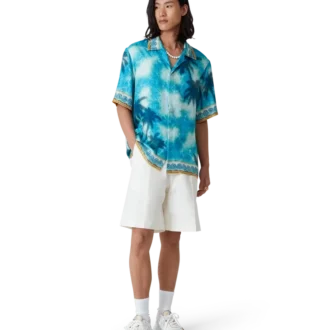 Pantaloncini a pieghe in lino