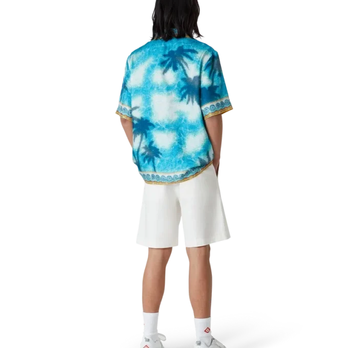 Pantaloncini a pieghe in lino