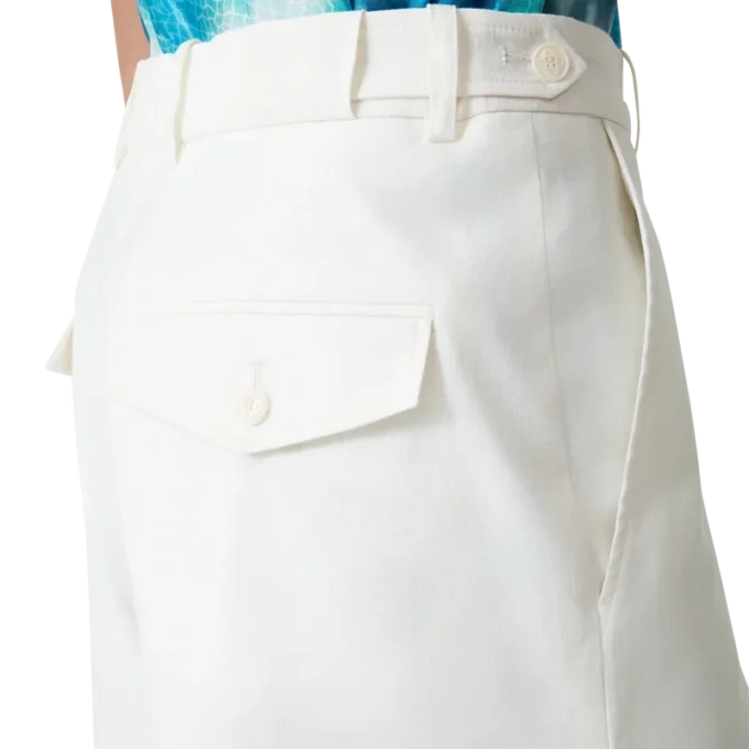 Pantaloncini a pieghe in lino