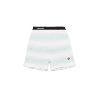 Pantaloncini a righe arricciati