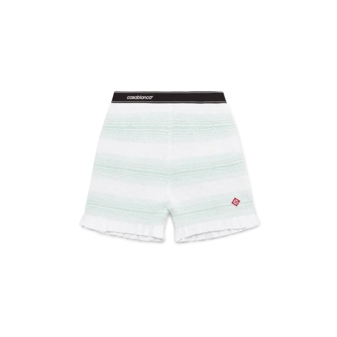 Pantaloncini a righe arricciati