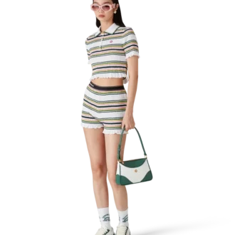 Pantaloncini a righe arricciati