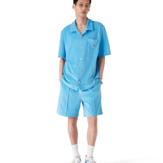 Pantaloncini a righe in velluto