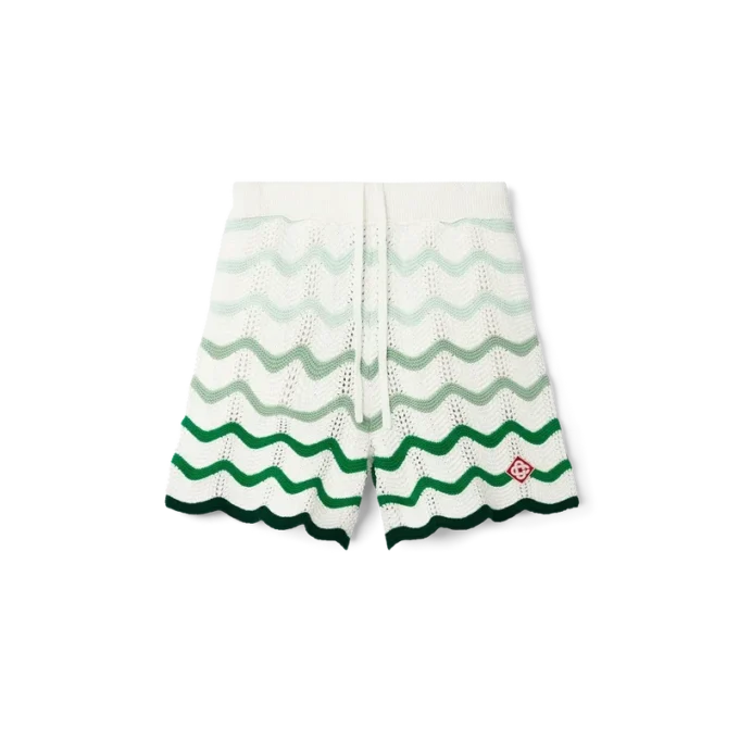 Pantaloncini all’uncinetto con sfumatura ondulata