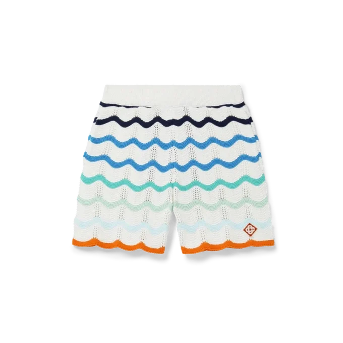 Pantaloncini all’uncinetto Gradient Wave