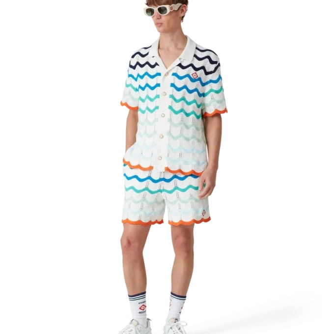 Camicia all’uncinetto Gradient Wave Camicia all’uncinetto Gradient Wave