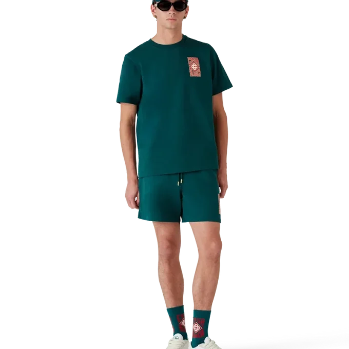 Pantaloncini con logo gotico