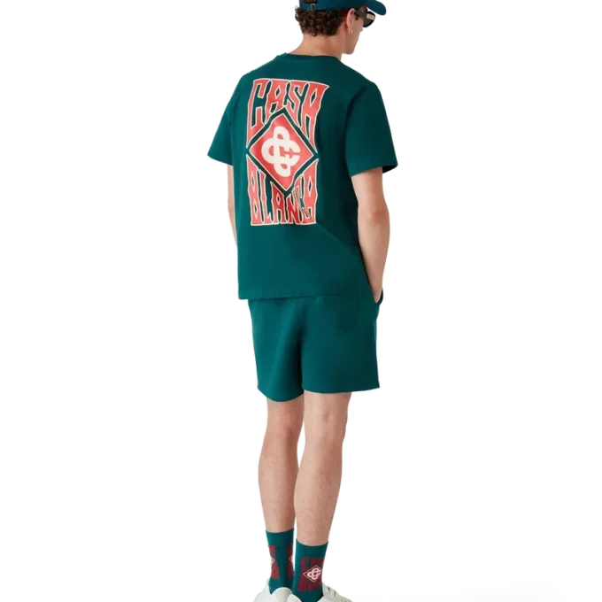 Pantaloncini con logo gotico