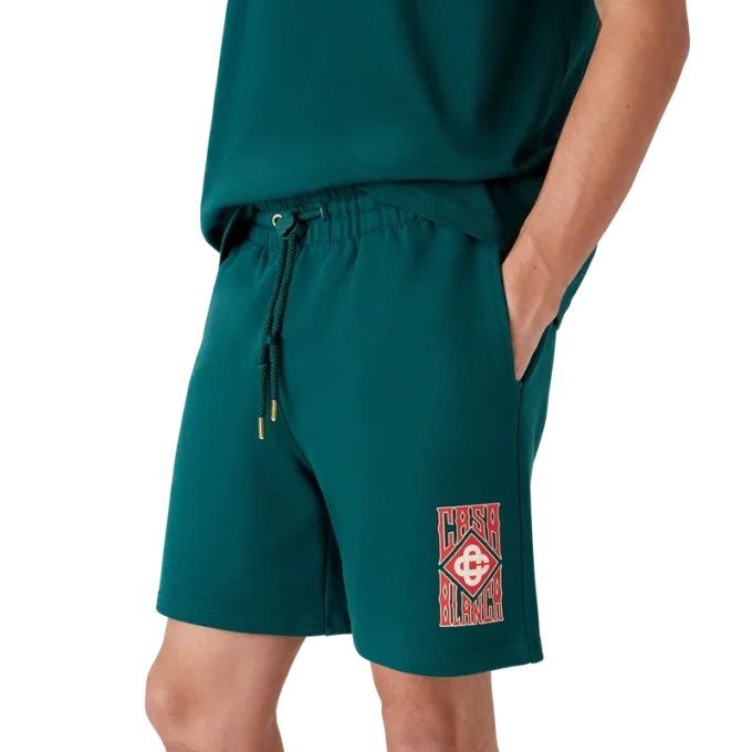 Pantaloncini con logo gotico