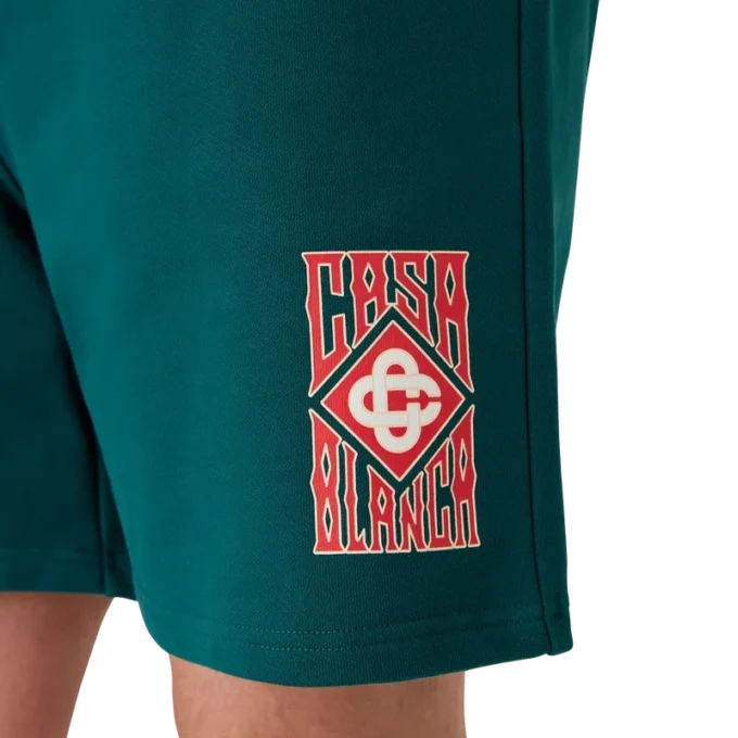 Pantaloncini con logo gotico