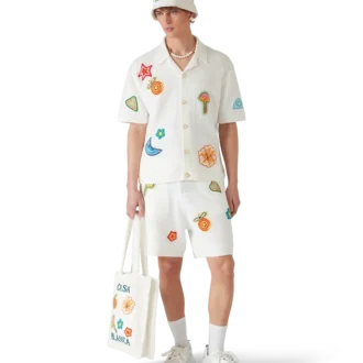 Pantaloncini con motivi all’uncinetto