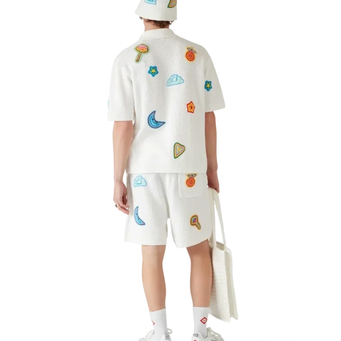 Pantaloncini con motivi all’uncinetto